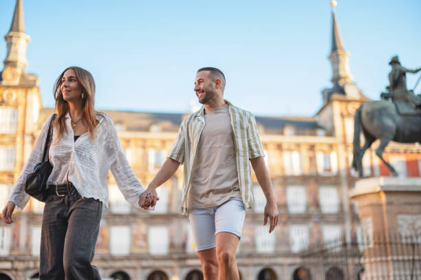 istock Hispanic Couple Enjoying Plaza Mayor in Madrid 2176079065