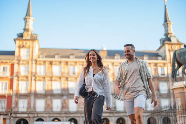 istock Hispanic Couple Enjoying Plaza Mayor in Madrid 2176079066