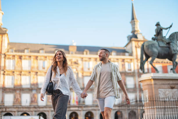 istock Hispanic Couple Enjoying Plaza Mayor in Madrid 2176079067