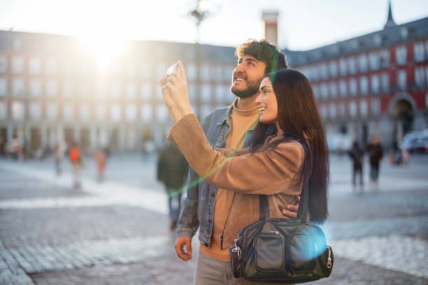 istock Hispanic Couple Enjoying Plaza Mayor in Madrid 2176079088