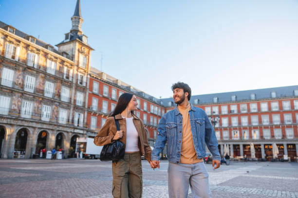 istock Hispanic Couple Enjoying Plaza Mayor in Madrid 2176079095