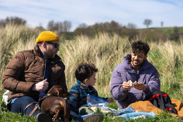 istock Picnic Perfection.  Coastal Snacking with a Happy Trio! 2176079678