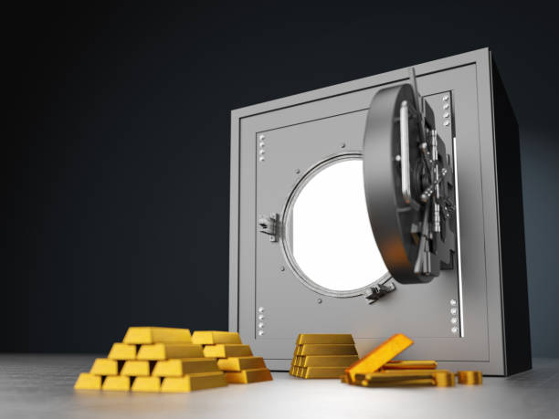 istock Bank Safe Full of Gold Ingots 2176080332