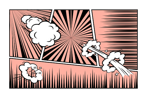 Comic Motion Examples Manga Comic Motion Speed Line Zoom And Motion Effects Background With ...