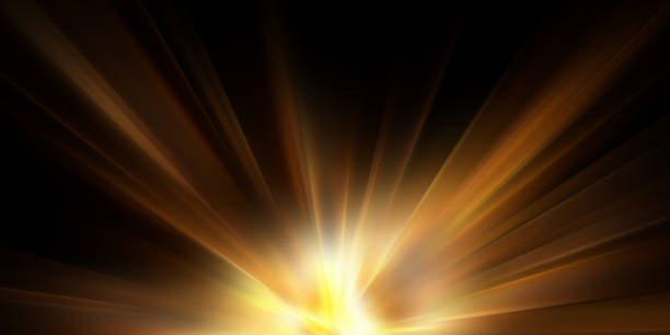 istock Abstract orange background with sun outburst with rays of light spreading 2176081996