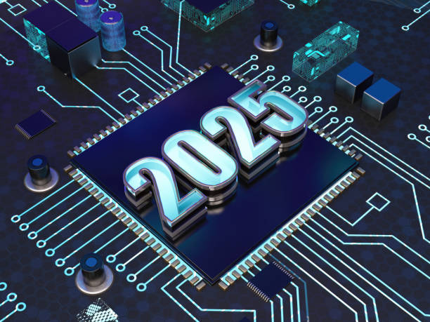 istock 2025 Sign on Microchip and Motherboard. Technology Concept 2176082784