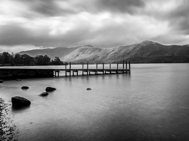 View of Ashness Jetty, Derwent Water, Lake District UK