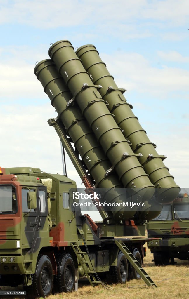 Coastal missile system Self-propelled launcher onshore missile system with missiles in transport and launch containers Military Stock Photo Coastal missile system Self-propelled launcher onshore missile system with missiles in transport and launch containers Military Stock Photo