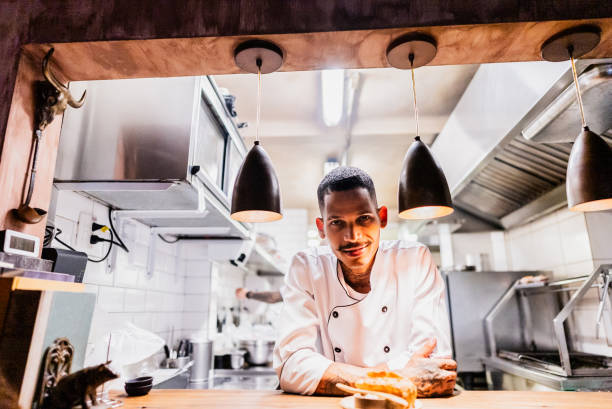 istock Portrait of a chef at restaurant kitchen 2176094043