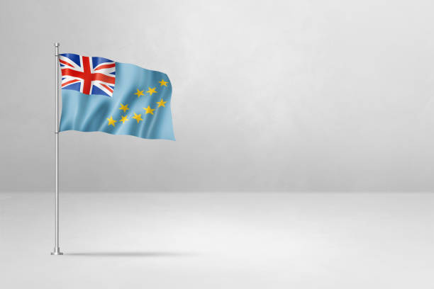 New Zealand flag cracked desert drought crisis background