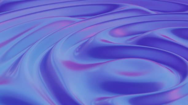 Abstract wave-like texture with purple and blue gradients in soft focus