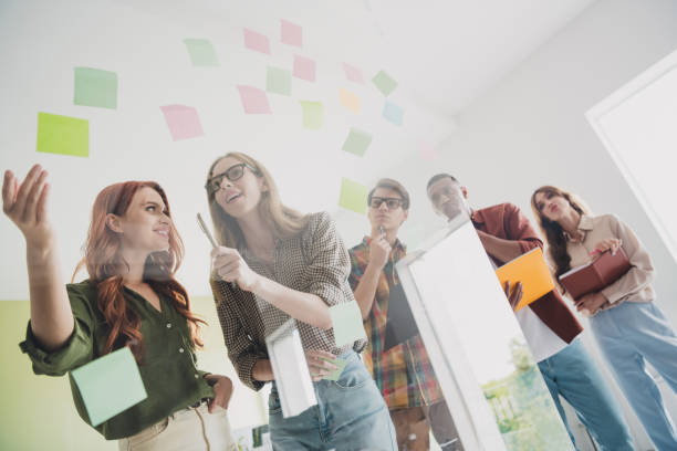 istock Photo of corporate team concentrated on solving problem bad collaborating skills inside projects discussing the solution indoors office 2176103174