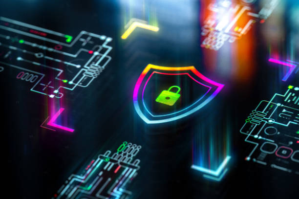 istock Digital security concept. Security and safety Evolution. Futuristic shield as a symbol of cyber security and safety in world of technological progress and innovation 2176109458