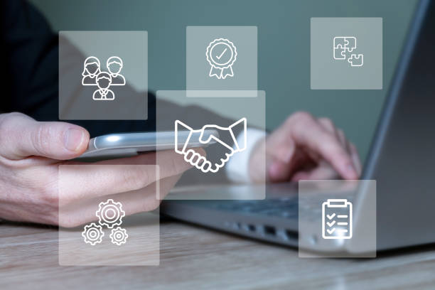 istock Service and customer relations. Concept of quality assurance in technical customer service. 2176118303