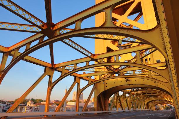 Tower Bridge - infrastructure in Sacramento, California, USA.