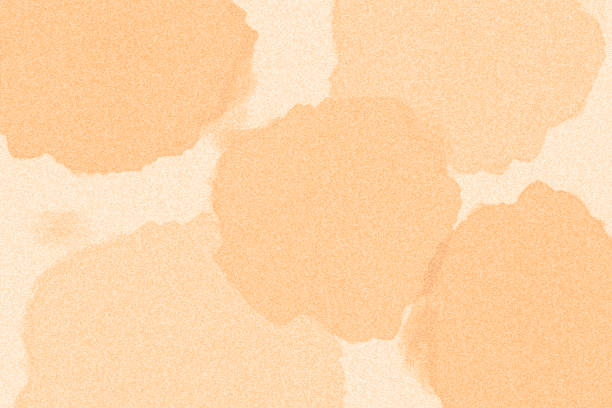 istock Abstract Watercolor Blobs Background in Orange Pastel Colors  with Stipple Texture 2176123973
