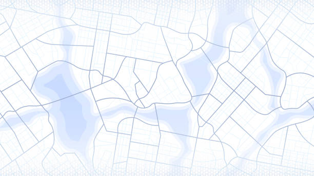 istock City urban roads and streets abstract map downtown district. Geolocation your location on map with river and grid. Concept of planning and mapping a travel. Flat vector illustration 2176130205