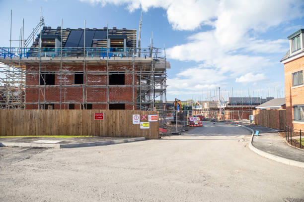 istock Construction site of new houses 2176130664