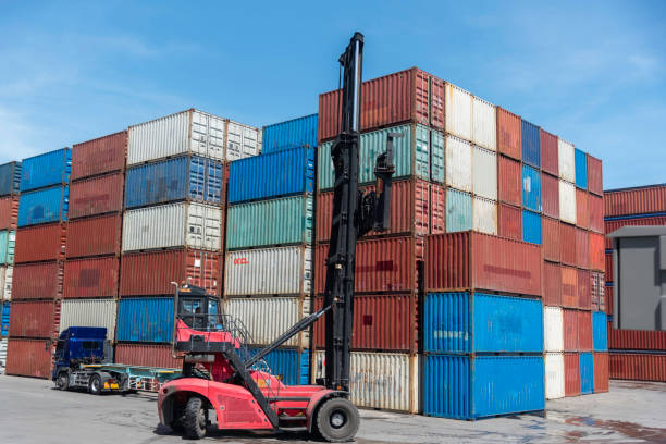 istock containers in the port, shipping and transportation concept 2176132021