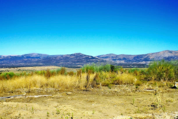 A spectacular overview of the mountains, photographed during a beautiful summer day in the Community of Madrid.