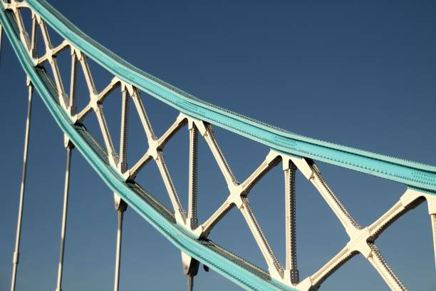istock Close-up of a suspension bridge structure 2176144660