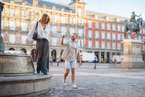 istock Hispanic Couple Enjoying Plaza Mayor in Madrid 2176152925