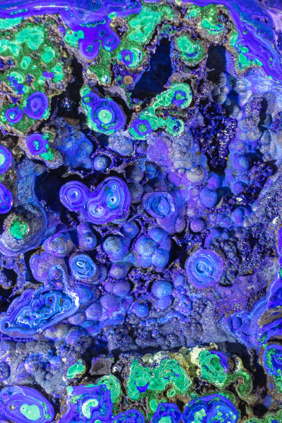 istock Abstract background of blue-green stone - azurite and malachite. Bright blue backdrop 2176166598