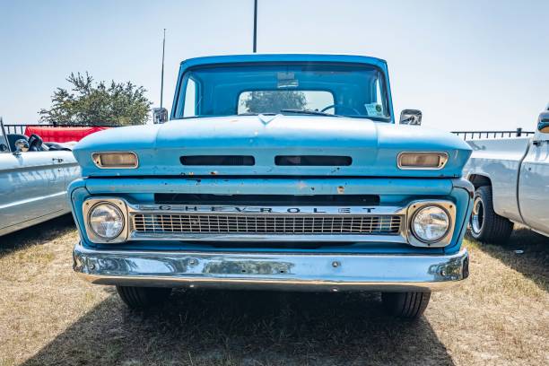 A closeup of a classic truck pickup.