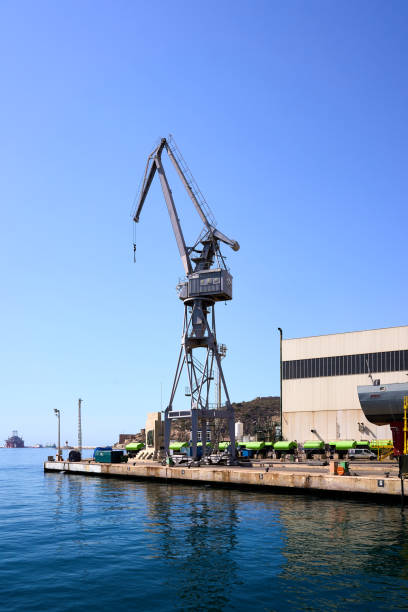 istock Port crane in Cartagena Murcia 2176188515