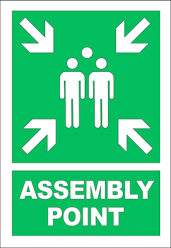 Assembly Notes Sign Assembly Point Sign Stock Photo - Download Image Now - Fire - Natural ...