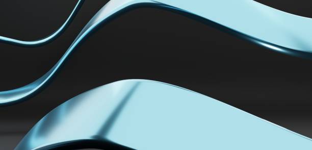Artistic dark abstract design featuring smooth, flowing metallic shapes and subtle highlights. The interplay of light and shadow creates a sleek and futuristic atmosphere, perfect for technology, modern art, or luxury-themed projects.