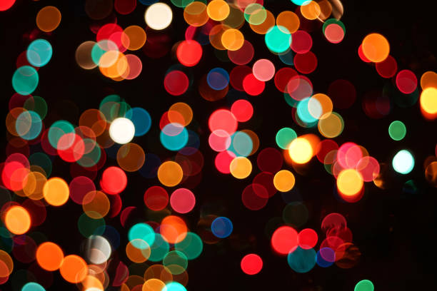 An image soap bubble bokeh of Christmas Lights.