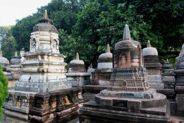 istock ancient dome like conical relic structures or buddhist 'stupas' present at mahabodhi temple site 2176192396