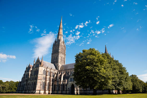 istock Majestic Salisbury cathedral on a clear sunny afternoon 2176195510