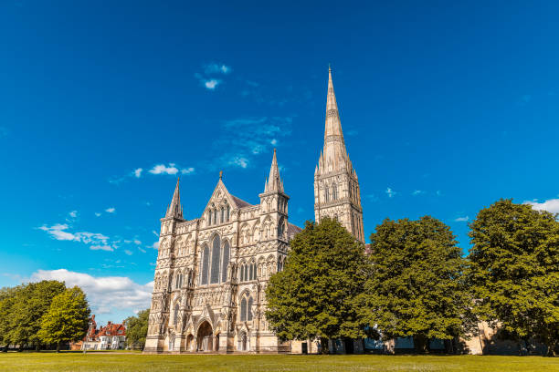 istock Majestic Salisbury cathedral on a clear sunny afternoon 2176195898