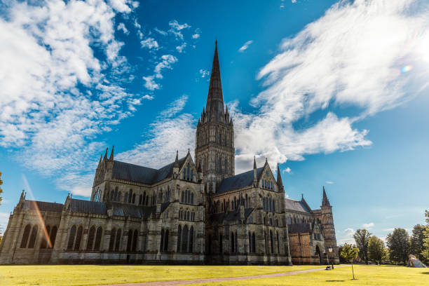 istock Majestic Salisbury cathedral on a clear sunny afternoon 2176195944