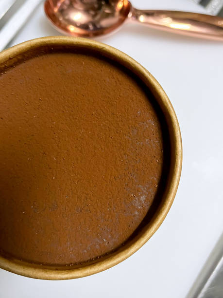 Delicious dessert with a smooth chocolate layer, perfect for indulgence and gourmet experiences.
