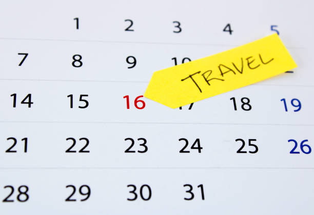 istock Note pointing out the day when a travel is planned 2176203510