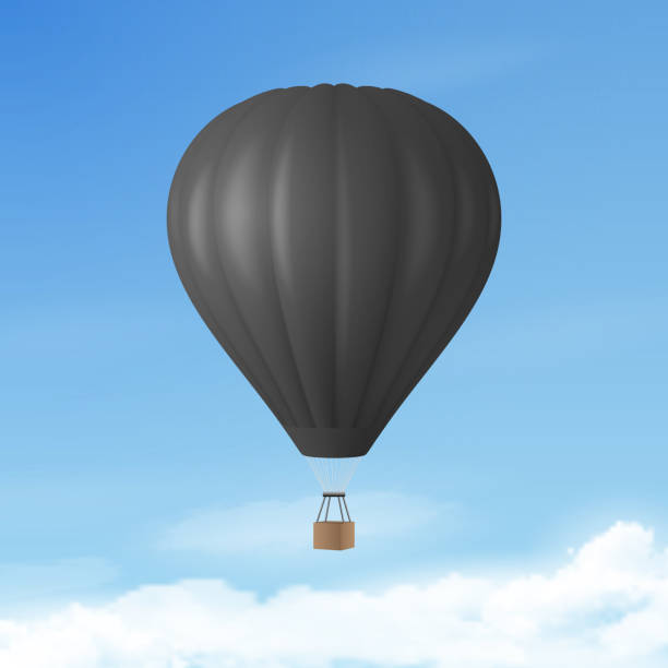 istock Vector Travel Banner with 3d Realistic Hot Air Balloon Icon on a Blue Sky Background. Design Template, Summer Vacation, Travelling, Tourism and Journey Concept 2176204724