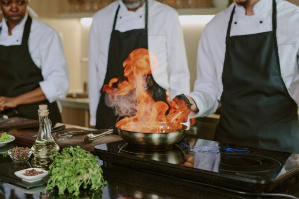 istock Frying Pan with Flambe Steak 2176205690