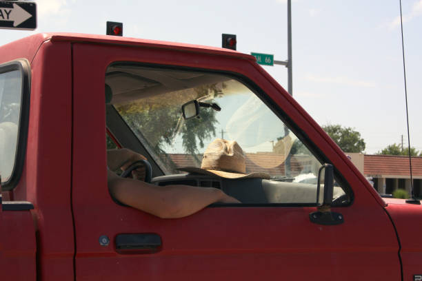 4x4 pick up vehicle transporting a container in its loading area. Concept: 4x4/pick up vehicle