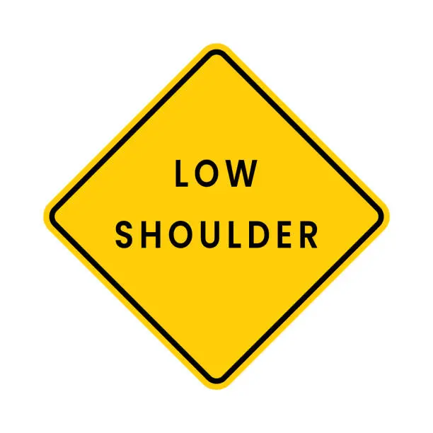 Short Rd Shoulder Sign Low shoulder road sign Royalty-free Stock Vector Images