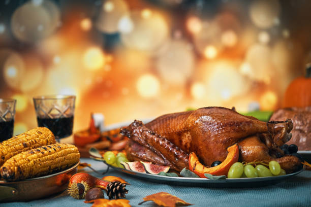 istock Roasted Holiday Goose with Vegetables for Thanksgiving Dinner 2176222220