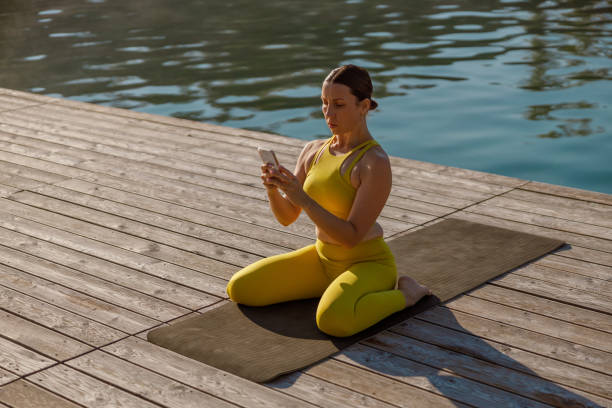 istock Join a refreshing Yoga session at Lakeside to enhance mindfulness and inner peace 2176254593