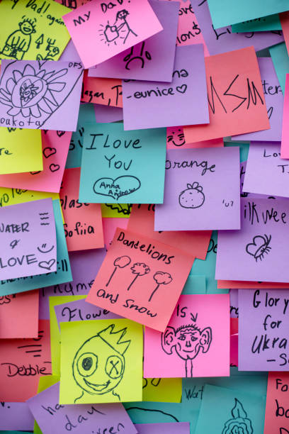 istock Abundance of Doodled Post-it Notes 2176255378