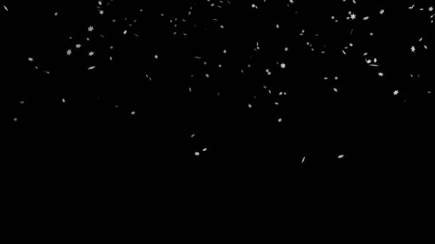 istock Falling snowflakes on black background. Snowfall on black background. 2176268303