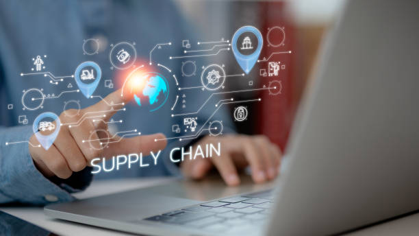 istock Supply Chain Management concept transportation and logistic suppliers, import-export, and transport industry. network distribution growth. container cargo ship and trucks of industrial cargo freight 2176286085