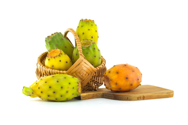 istock Prickly pear cactus opuntia fruits isolated on white background 2176296271