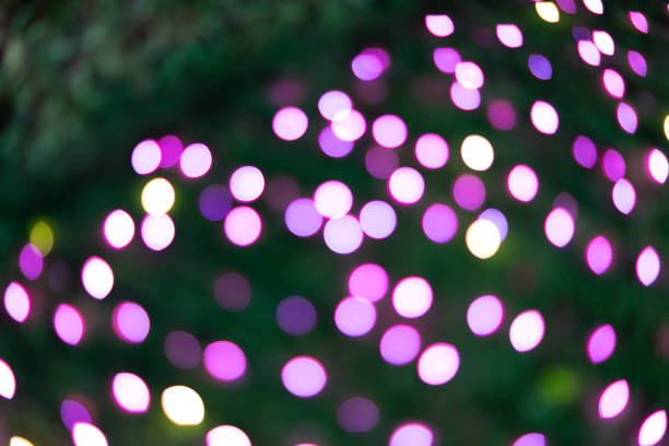 Background of Beautiful bokeh light from the neon lights.