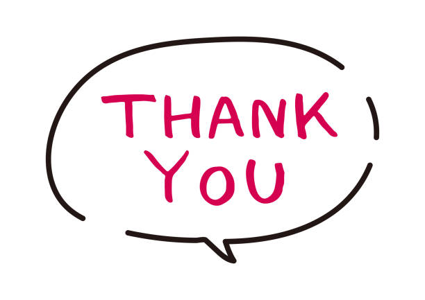 istock Line drawing set of simple handwritten speech bubbles and messages Thank you. 2176299551